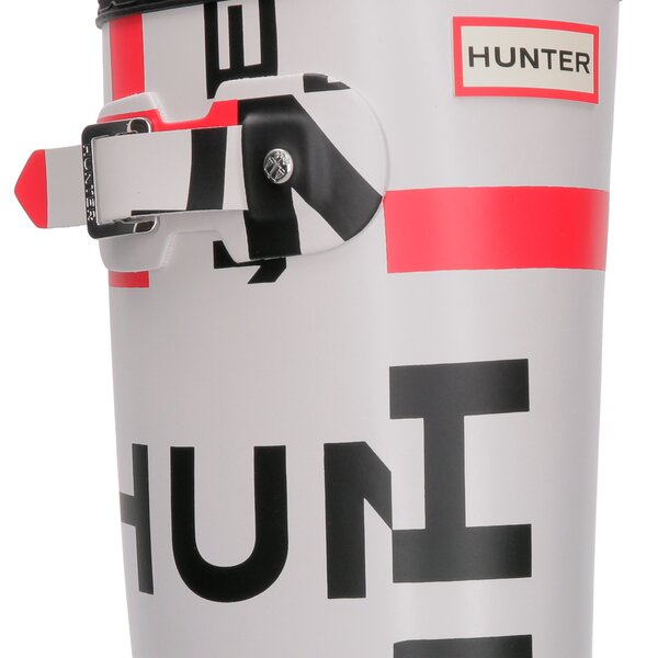 Damskie kalosze (buty gumowe) HUNTER ORIGINAL TALL EXPLODED LOGO wft2000elp-exl kolor biały