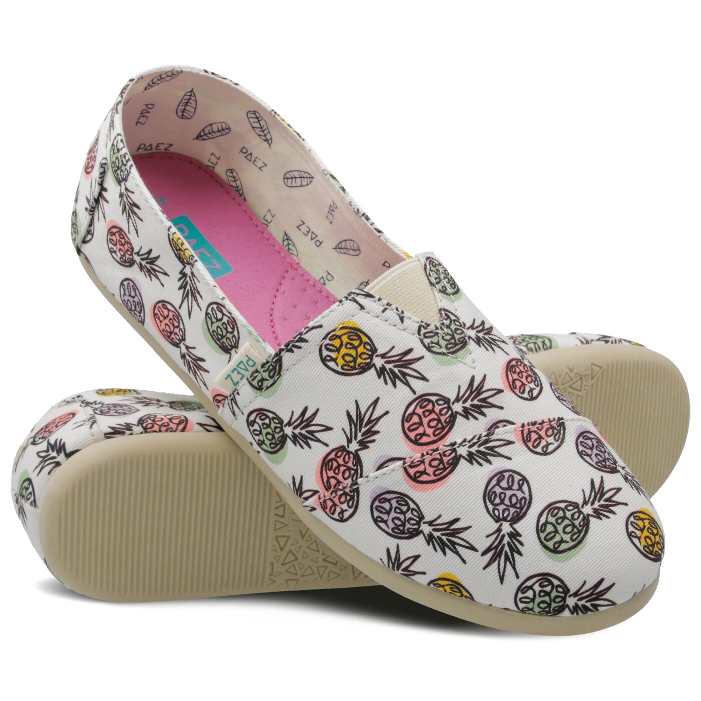 Damskie espadryle PAEZ ORIGINAL GUM CLASSIC PRINT PINEAPPLES 1930501s0009-100 kolor biały