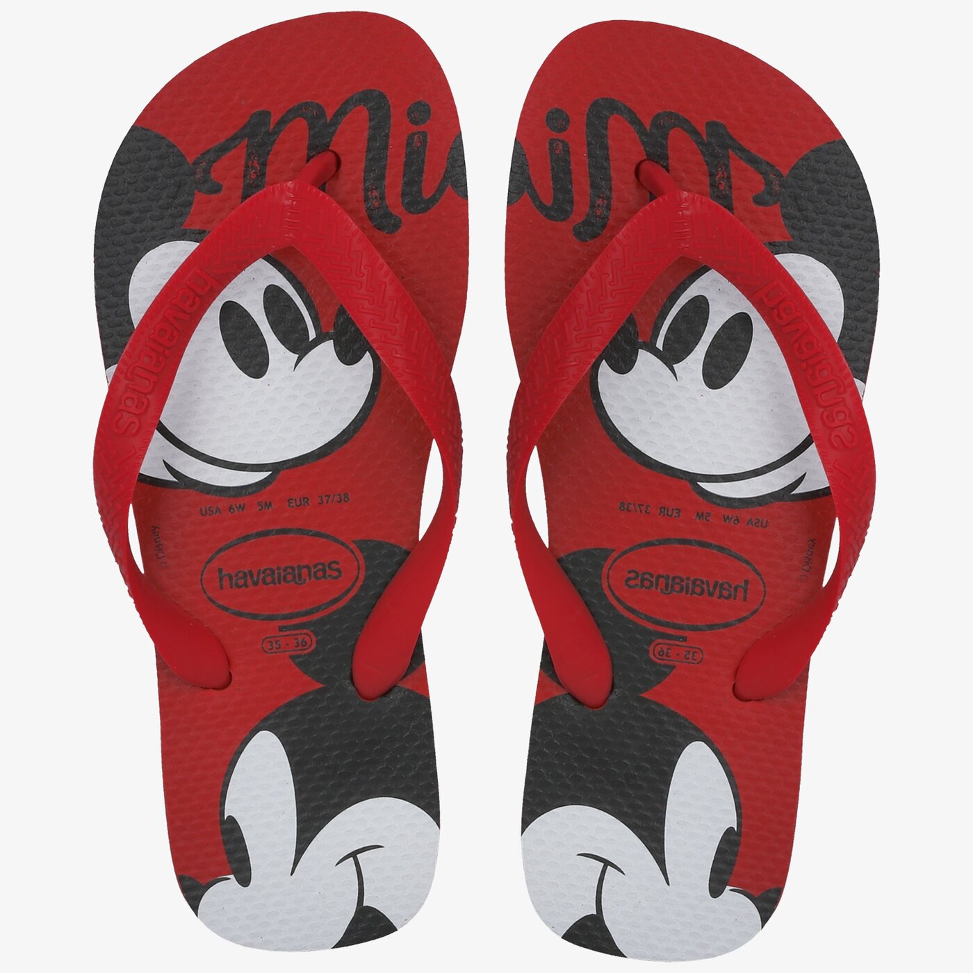 Damskie klapki HAVAIANAS HAV. TOP DISNEY 41394122090 kolor czerwony