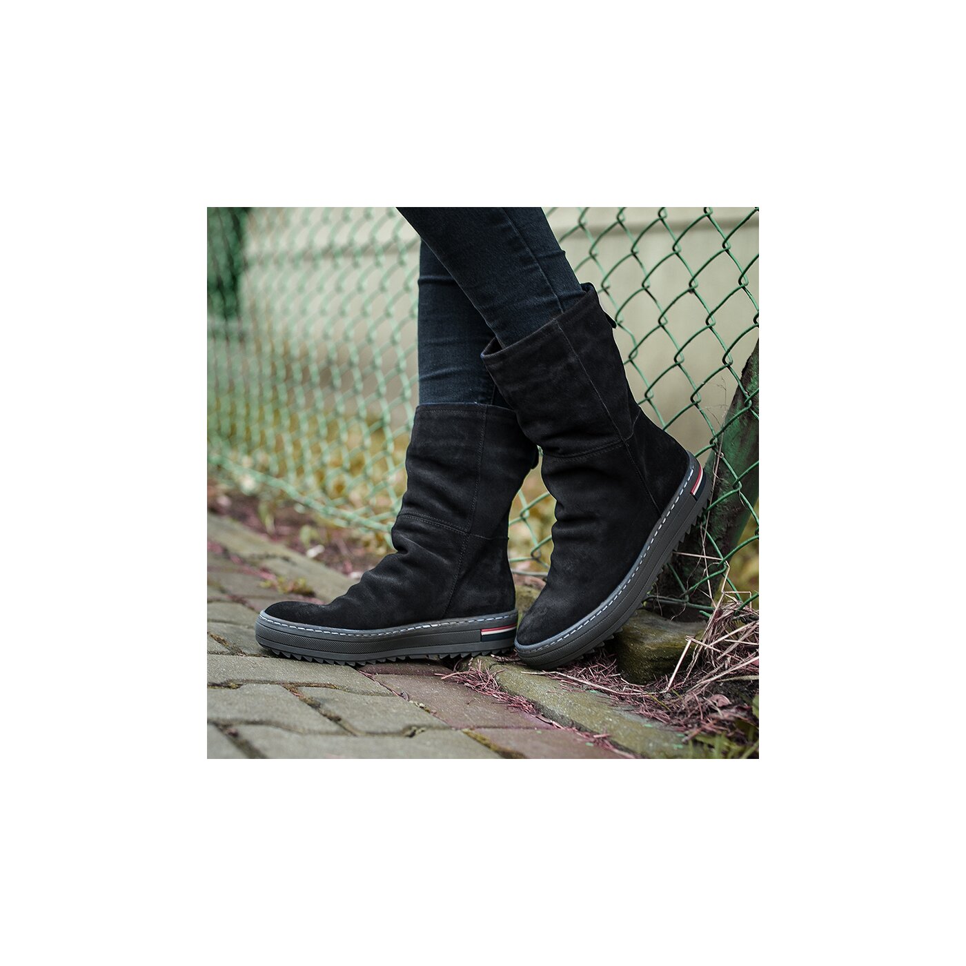 Damskie kozaki TOMMY HILFIGER BRIANA 1B fw56819484403 kolor granatowy