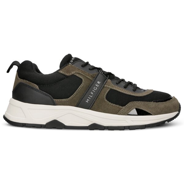 Męskie sneakersy (buty) TOMMY HILFIGER CARLO 1C3 fm0fm02027903 kolor khaki