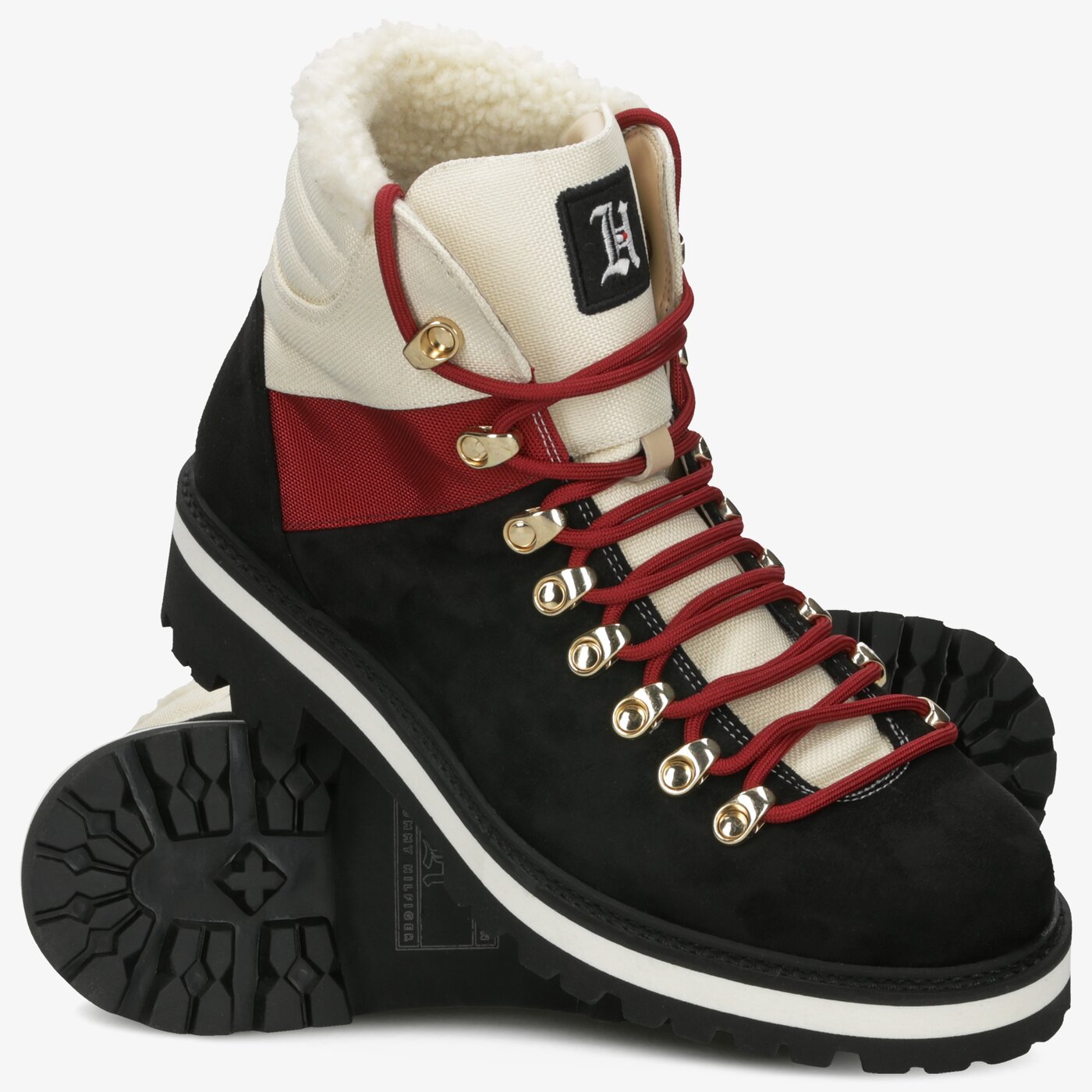 Męskie buty outdoor (trekkingowe) TOMMY HILFIGER LH EXPEDITION TRAIL BOOT fm0fm025260k6 kolor czarny