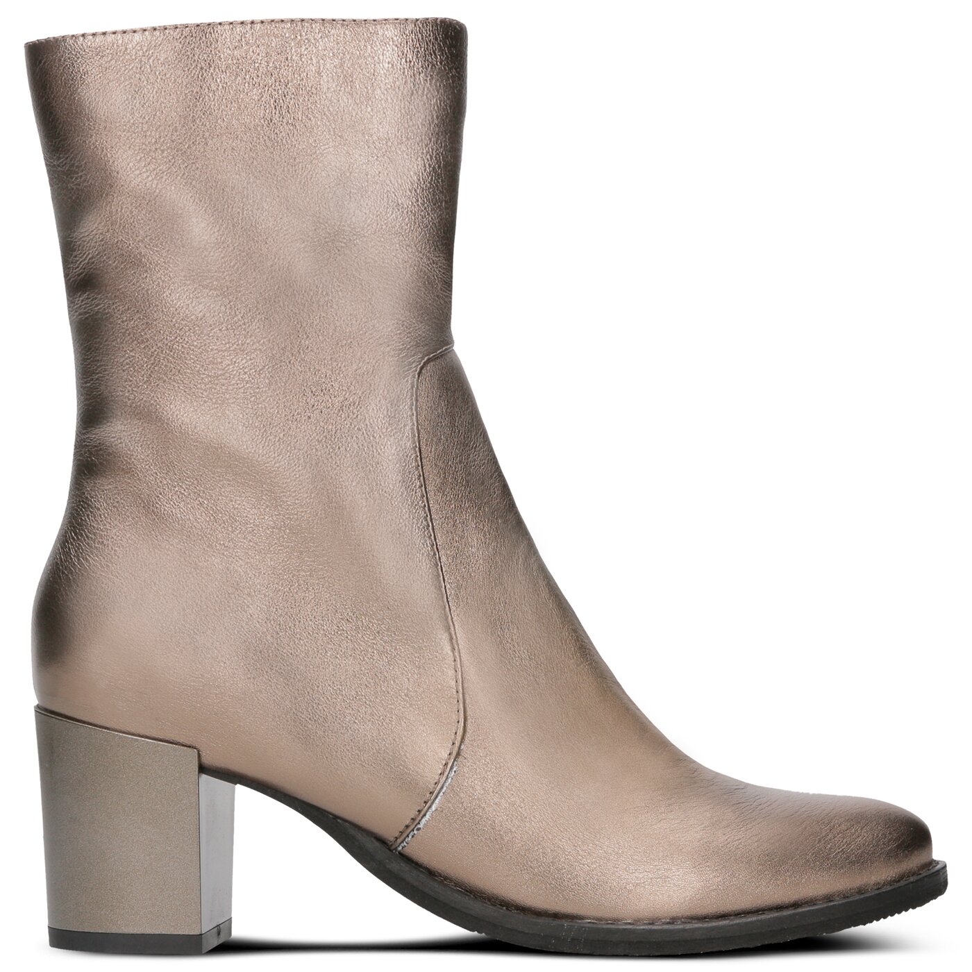 Damskie botki / sztyblety SYMBIOSIS MARIAH METALIC  834104 kolor srebrny