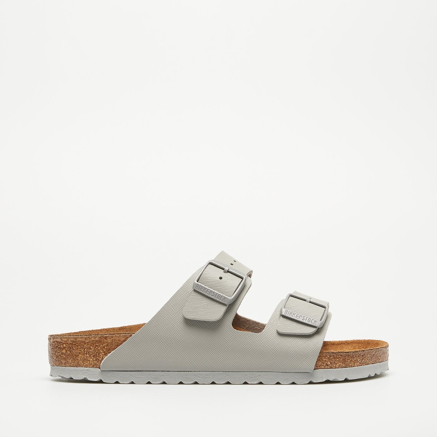 Męskie klapki BIRKENSTOCK ARIZONA BF SAFFIANO STONE COIN 1026450 kolor szary
