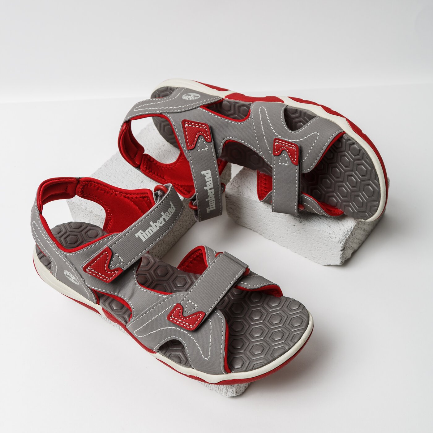 Dziecięce sandały / klapki TIMBERLAND ADVENTURE SEEKER 2 STRAP a1qfk kolor szary