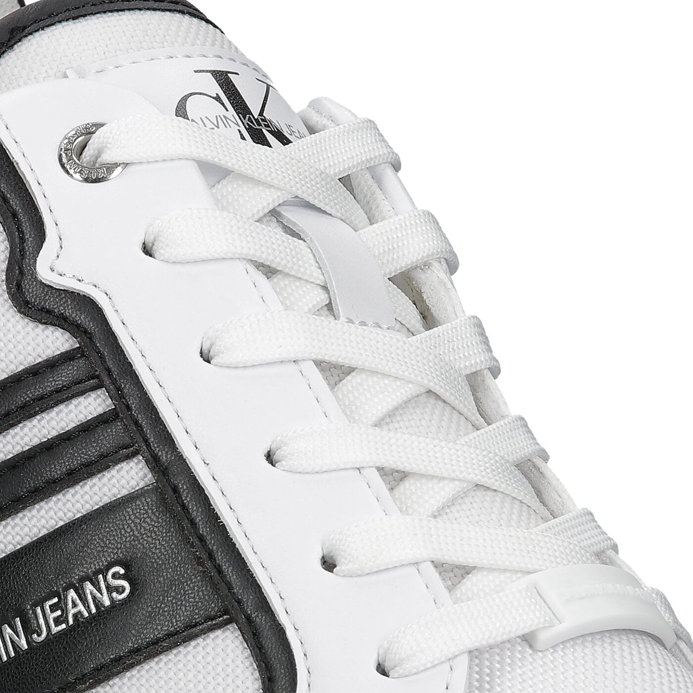 Męskie sneakersy (buty) CALVIN KLEIN LOW PROFILE SNEAKER LACEUP PU-NY ym0ym00027yaf kolor biały