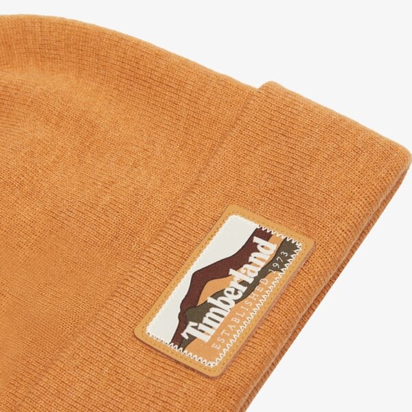 Damska czapka zimowa TIMBERLAND CZAPKA MOUNTAIN PATCH BEANIE tb0a663t2311 kolor żółty