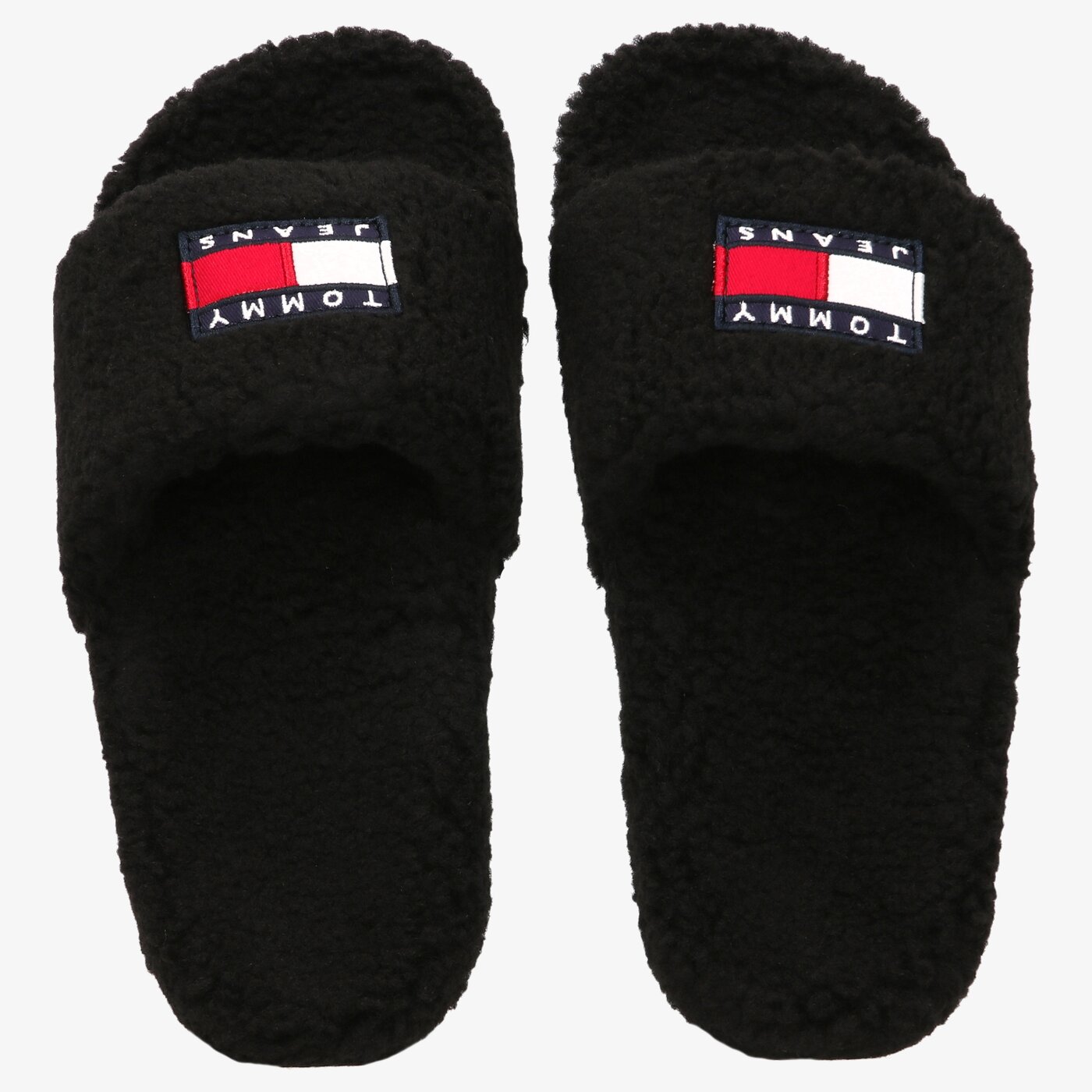 Damskie klapki TOMMY HILFIGER TOMMY JEANS FLAG POOL SLIDE en0en01602bds kolor czarny