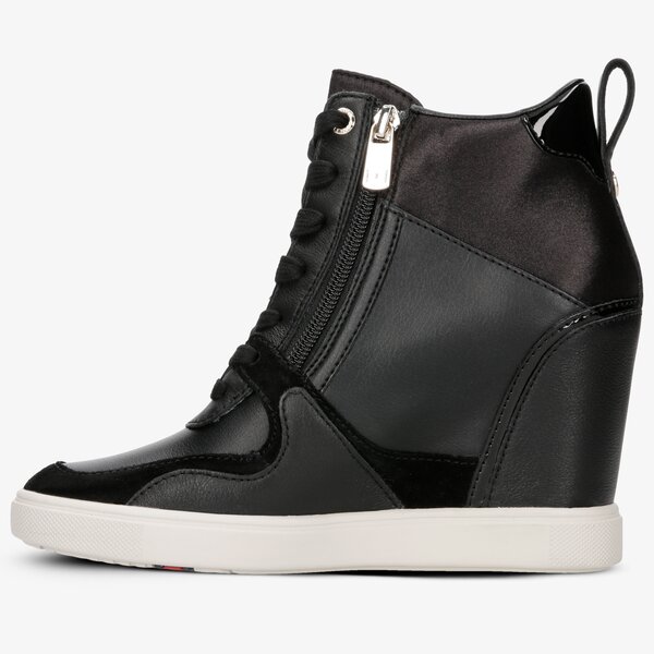 Damskie trampki TOMMY HILFIGER DRESSY SNEAKER WEDGE fw0fw04153990 kolor czarny