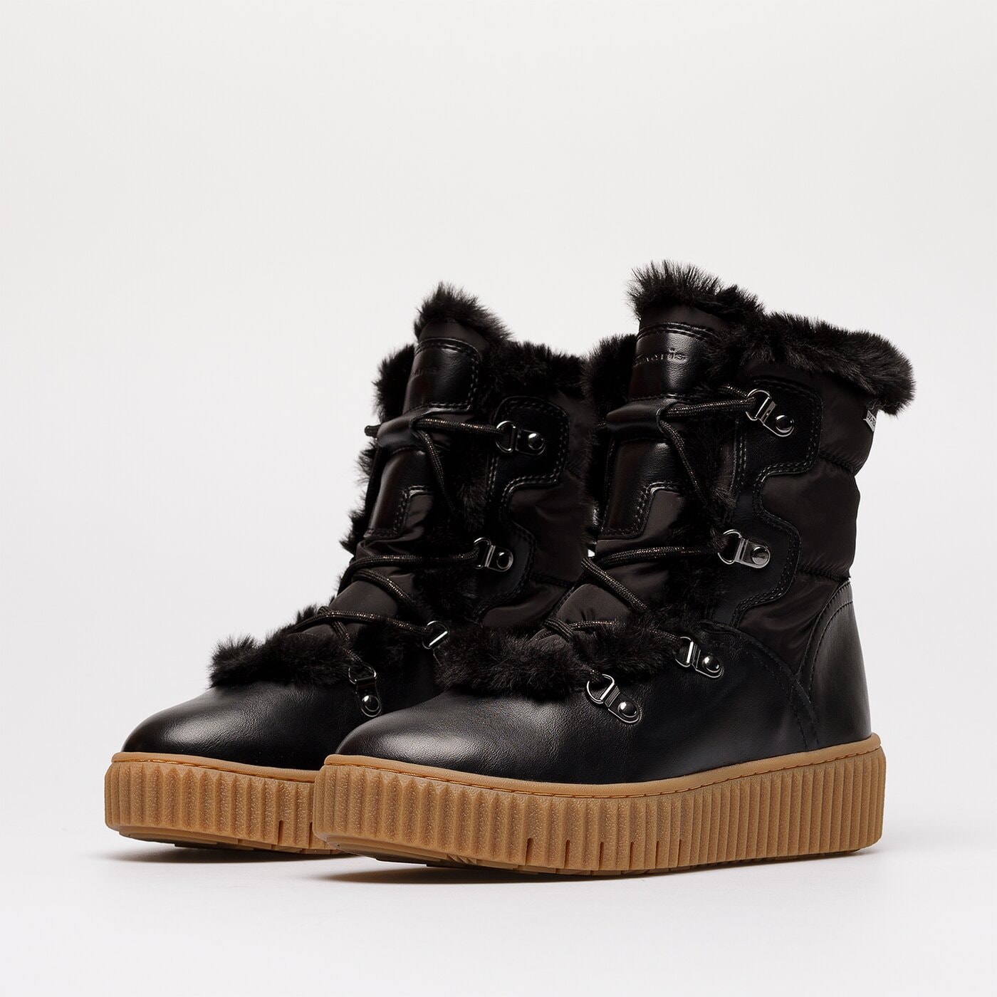 Damskie śniegowce TAMARIS SNOW FUR 1-1-26854-29 001 kolor czarny