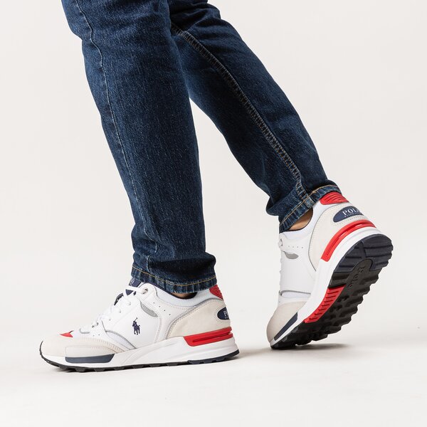 Męskie sneakersy (buty) POLO RL TRACKSTR 200 SNEAKERS LOW TOP LACE  809846186001 kolor biały