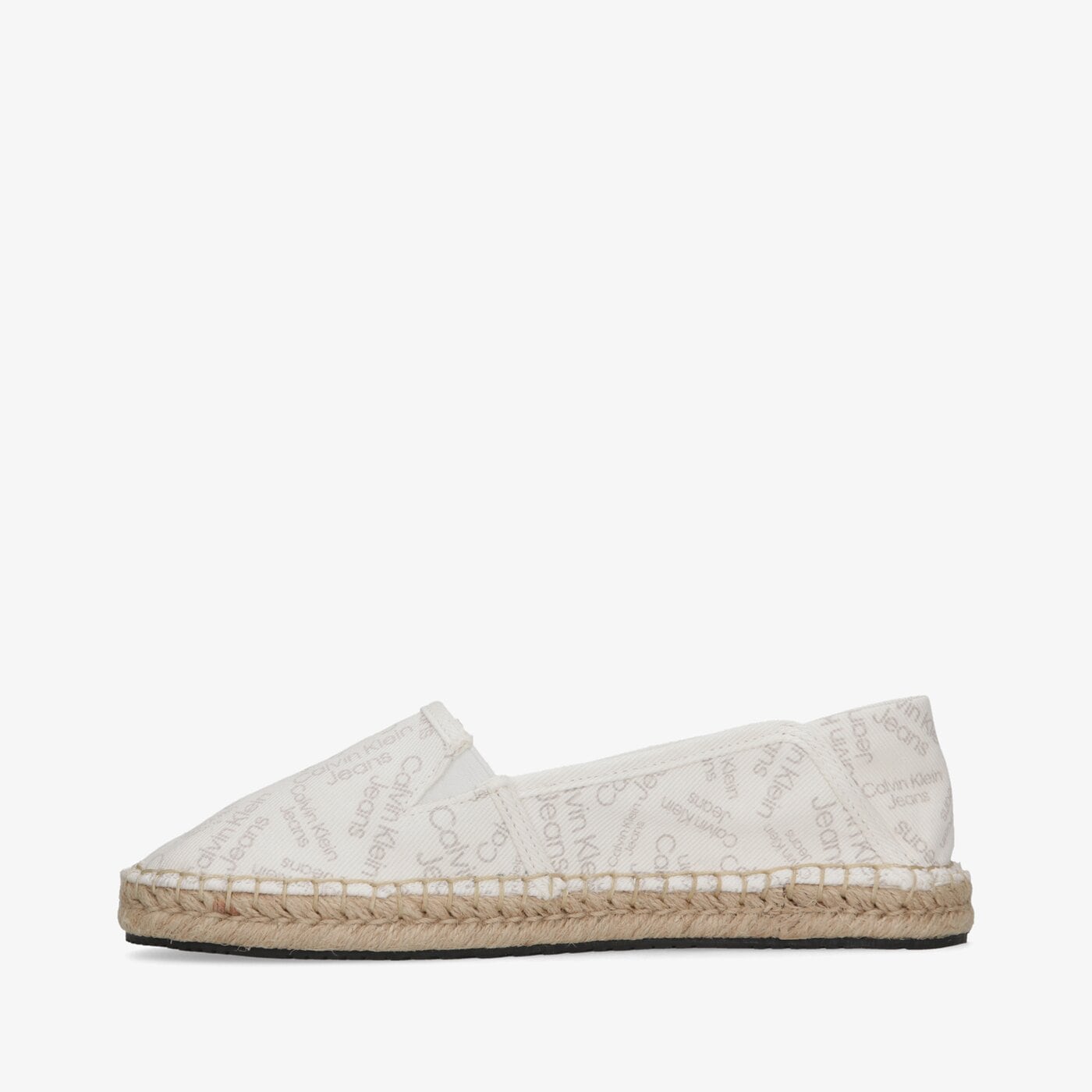 Damskie espadryle CALVIN KLEIN ESPADRILLES DENIM WHITE yw0yw006530k6 kolor biały