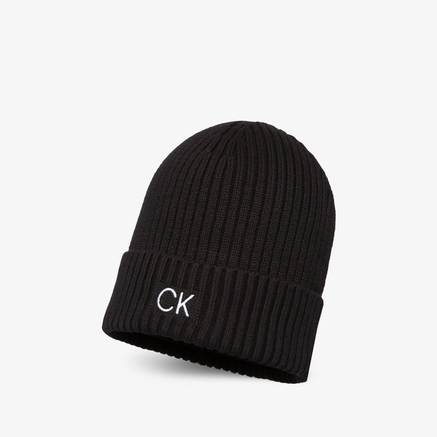 Damska czapka zimowa CALVIN KLEIN CZAPKA CLASSIC COTTON k50k509680bax kolor czarny