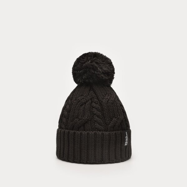 Damska czapka zimowa JACK WOLFSKIN CZAPKA POMPOM BEANIE 19050926000 kolor czarny