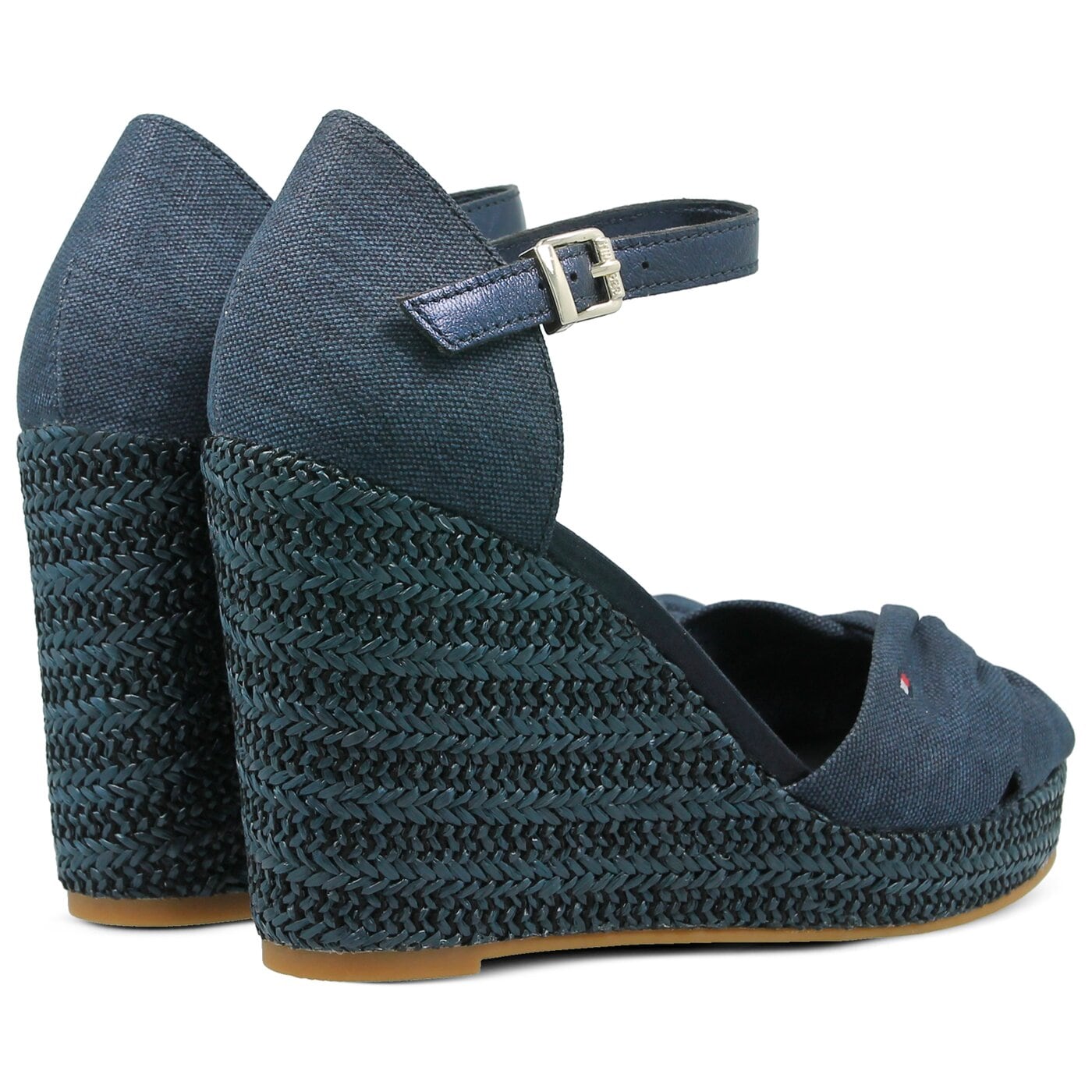 Damskie sandały TOMMY HILFIGER ICONIC ELENA METALLIC CANVAS fw0fw02651403 kolor granatowy