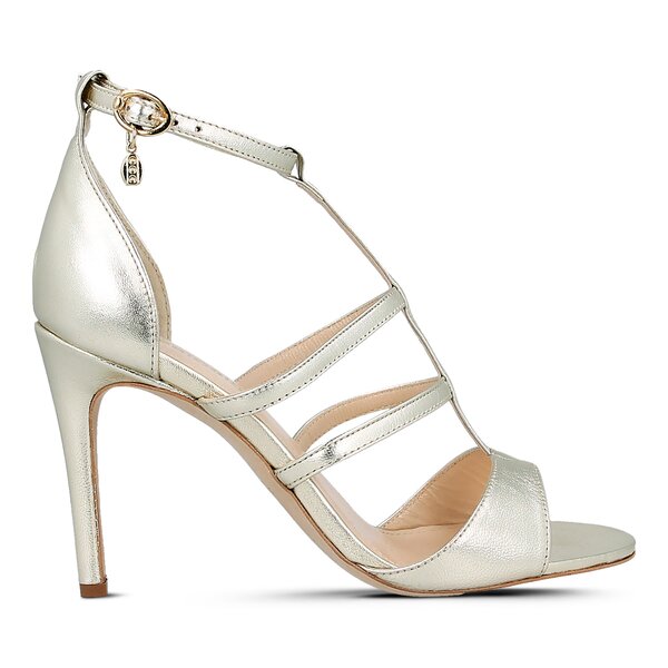 Damskie sandały SYMBIOSIS FELICITY SANDALS CHAMPAGNE 721m1 kolor srebrny