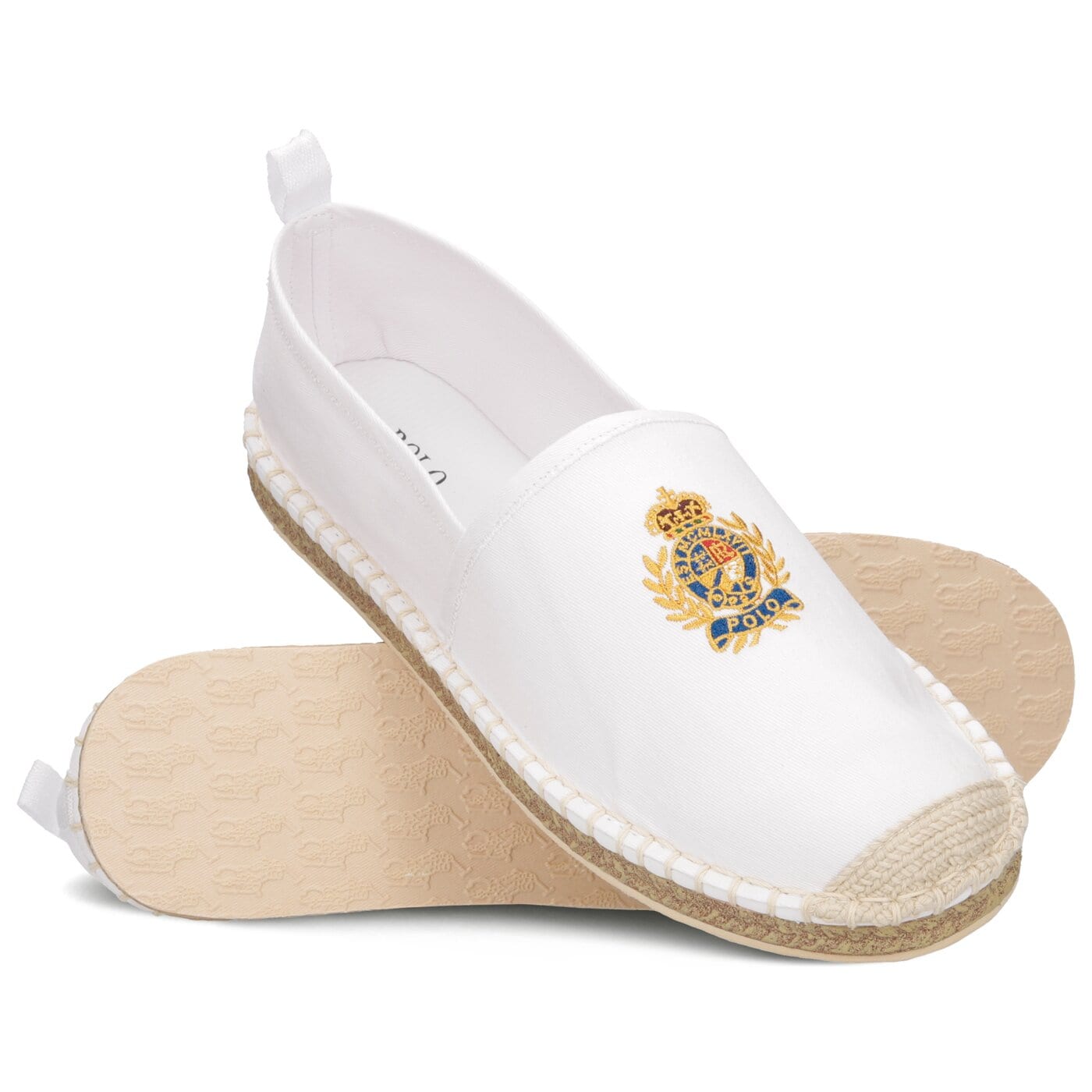 Męskie półbuty POLO RL BARRON SHOE CASUAL WHITE WASHED TWILL 803745775003 kolor biały