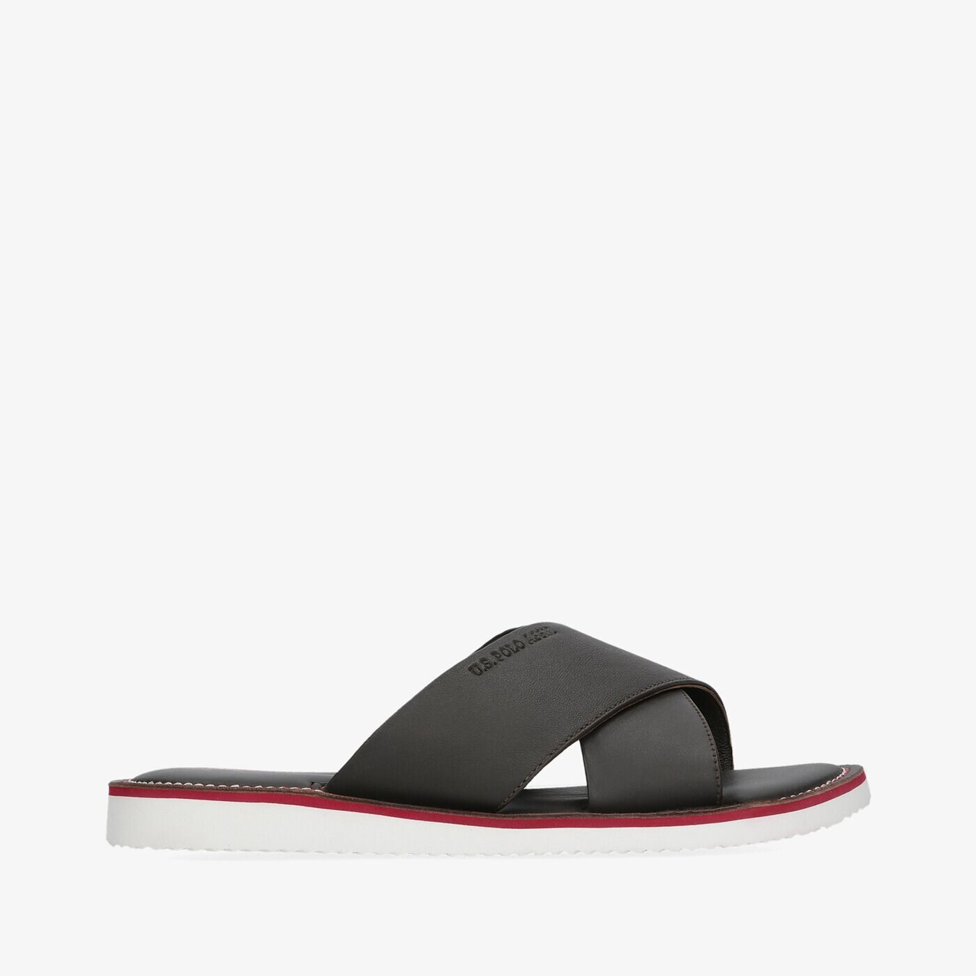 Męskie klapki U.S. POLO ASSN MYLO002M mylo002 lthdbr001 kolor brązowy