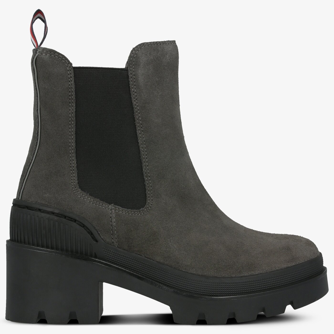 Damskie botki / sztyblety TOMMY HILFIGER SPORTY CHUNKY CHELSEA BOOTIE fw0fw04417099 kolor szary