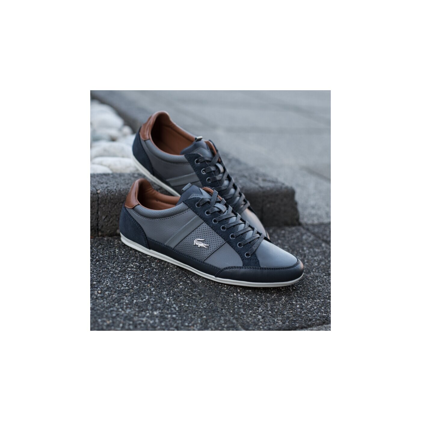 Męskie sneakersy (buty) LACOSTE CHAYMON PRM2 730spm402002h kolor czarny