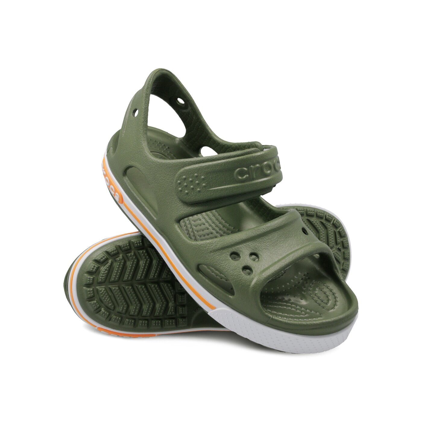 Dziecięce sandały / klapki CROCS CROCBAND II SANDAL PS 14854309k kolor khaki