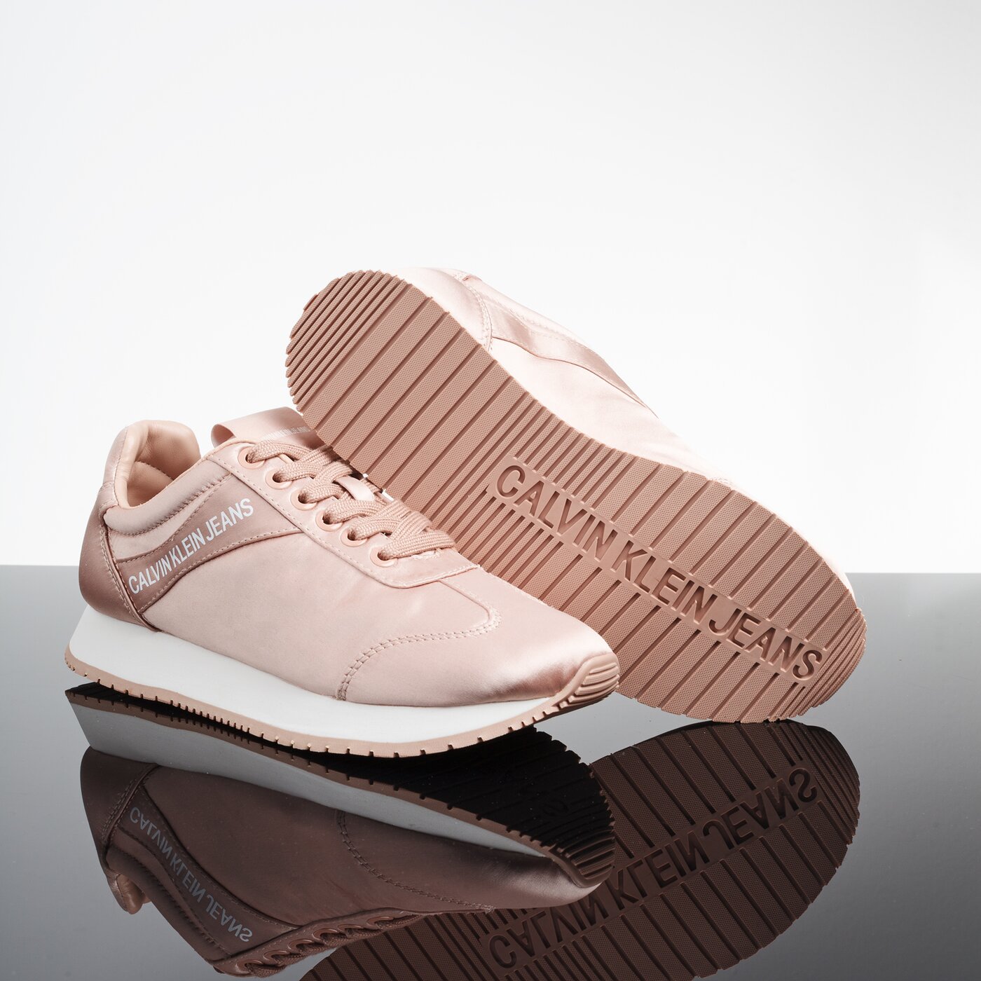 Damskie sneakersy (buty) CALVIN KLEIN JILL r7807pen kolor różowy
