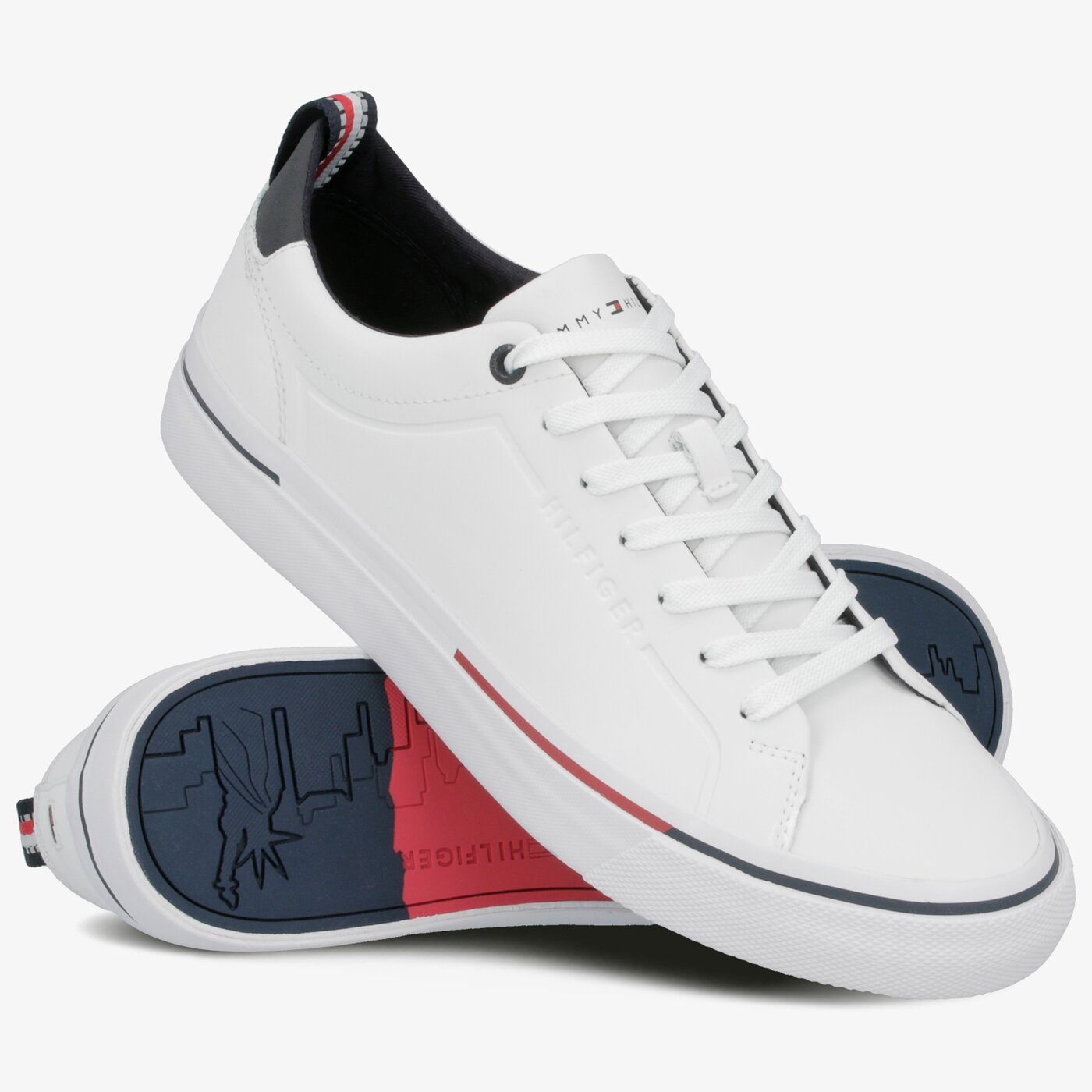 Męskie trampki TOMMY HILFIGER LEON 16A fm0fm02285100 kolor biały