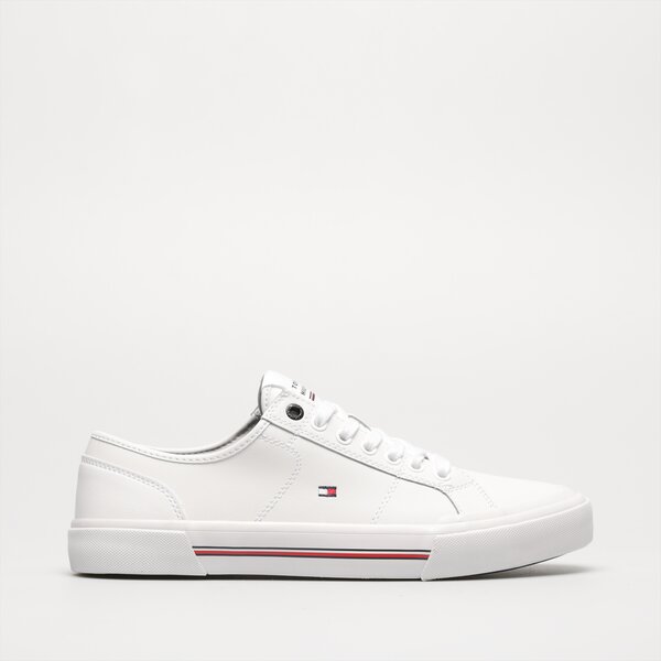 Męskie sneakersy (buty) TOMMY HILFIGER CORE CORPORATE VULC LEATHER fm0fm04561ybs kolor biały