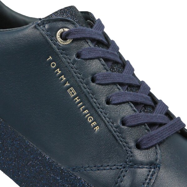 Damskie trampki TOMMY HILFIGER SPARKLE OUTSOLE GLITTER SNEAKER fw0fw02798403 kolor granatowy