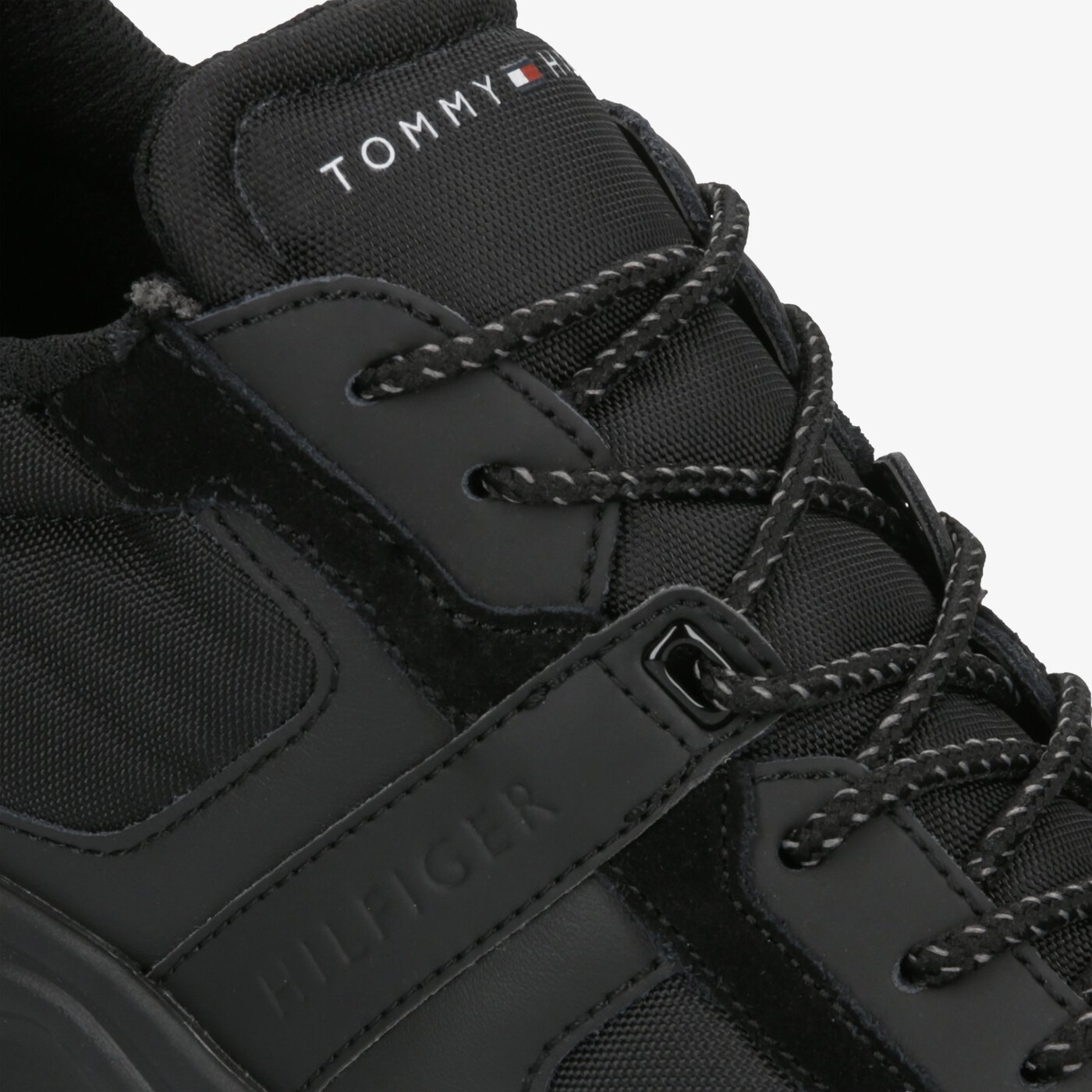 Męskie sneakersy (buty) TOMMY HILFIGER FASHION MIX SNEAKER fm0fm02389990 kolor czarny