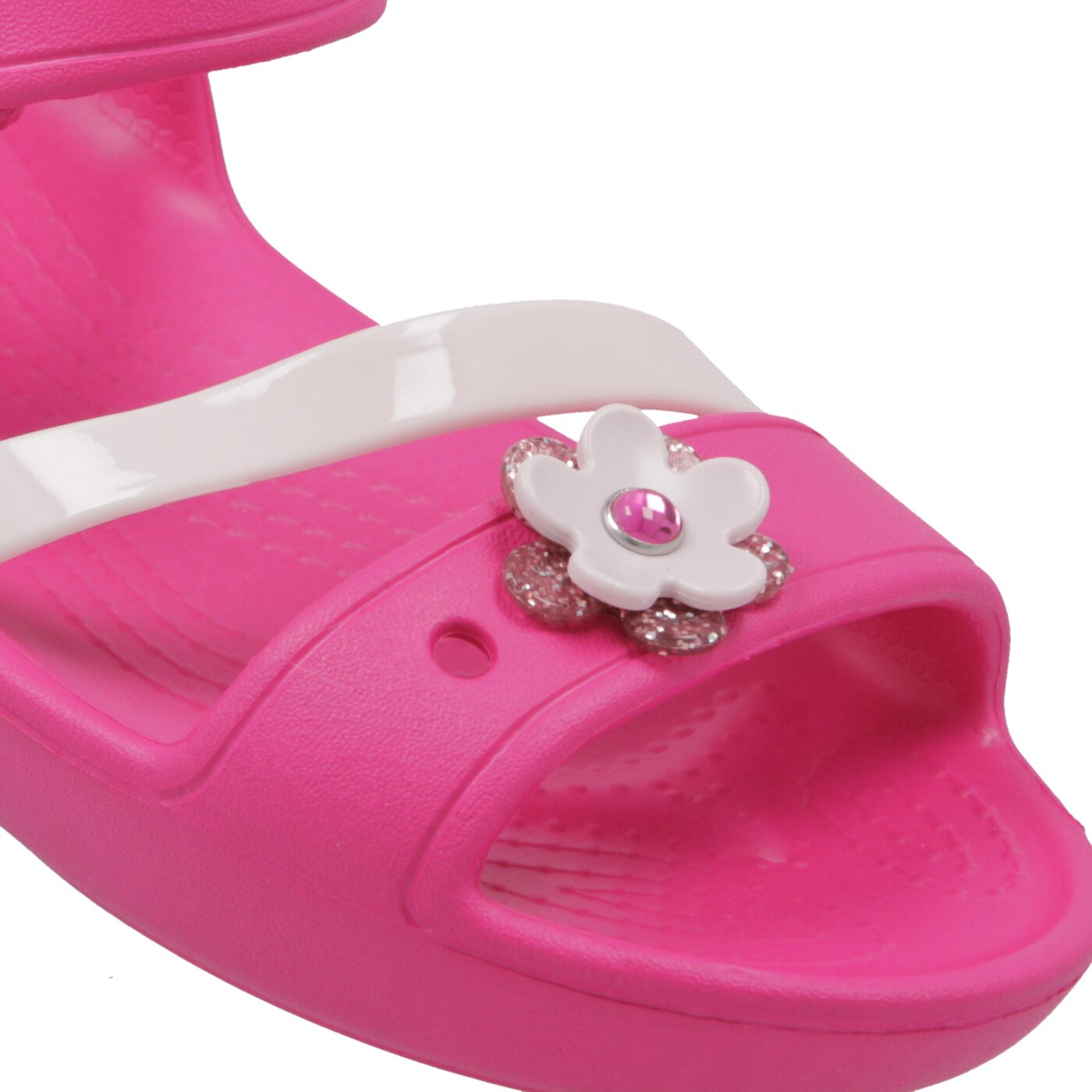 Dziecięce sandały / klapki CROCS LINA CHARM SANDAL K 2055306x0k kolor różowy