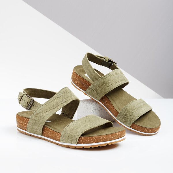 Damskie sandały TIMBERLAND MALIBU WAVES 2BAND SANDAL tb0a1xy2q691 kolor khaki