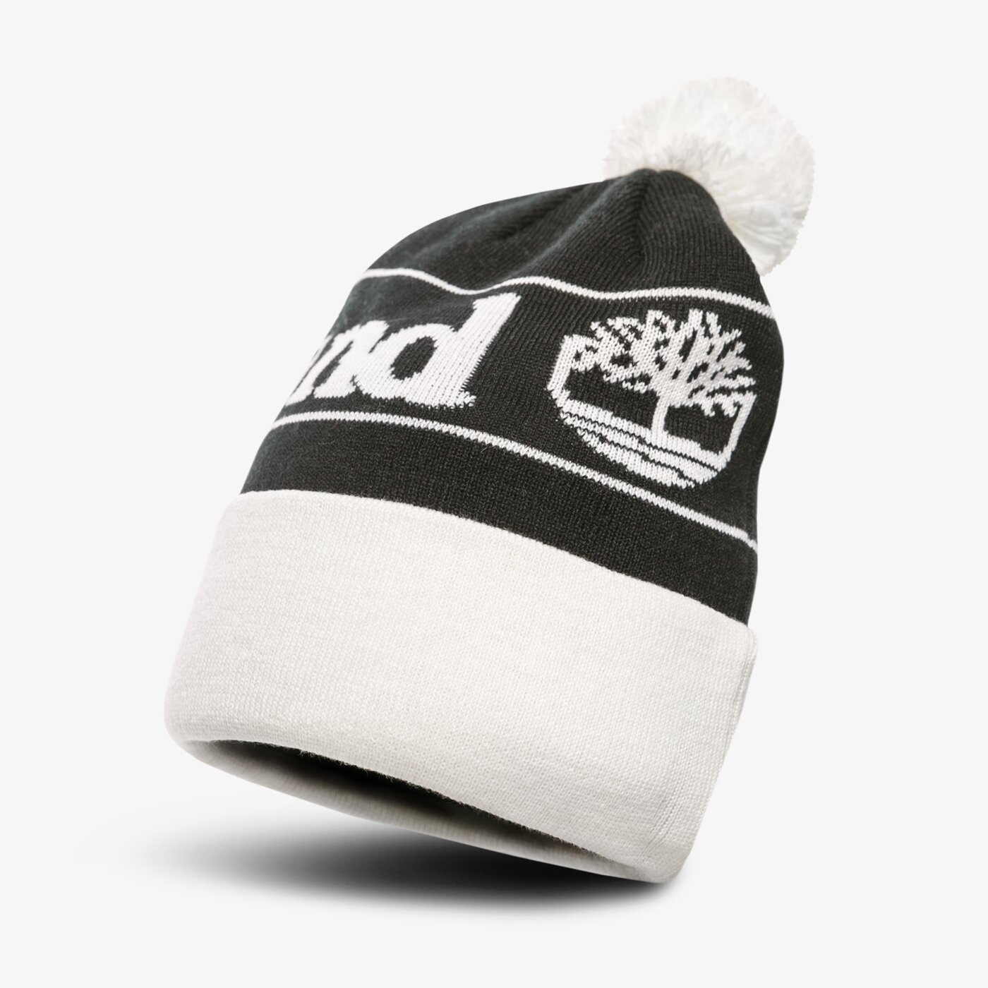 Damska czapka zimowa TIMBERLAND CZAPKA ZIMOWA YCC POM CUFFED BEANIE tb0a1eut0011 kolor czarny