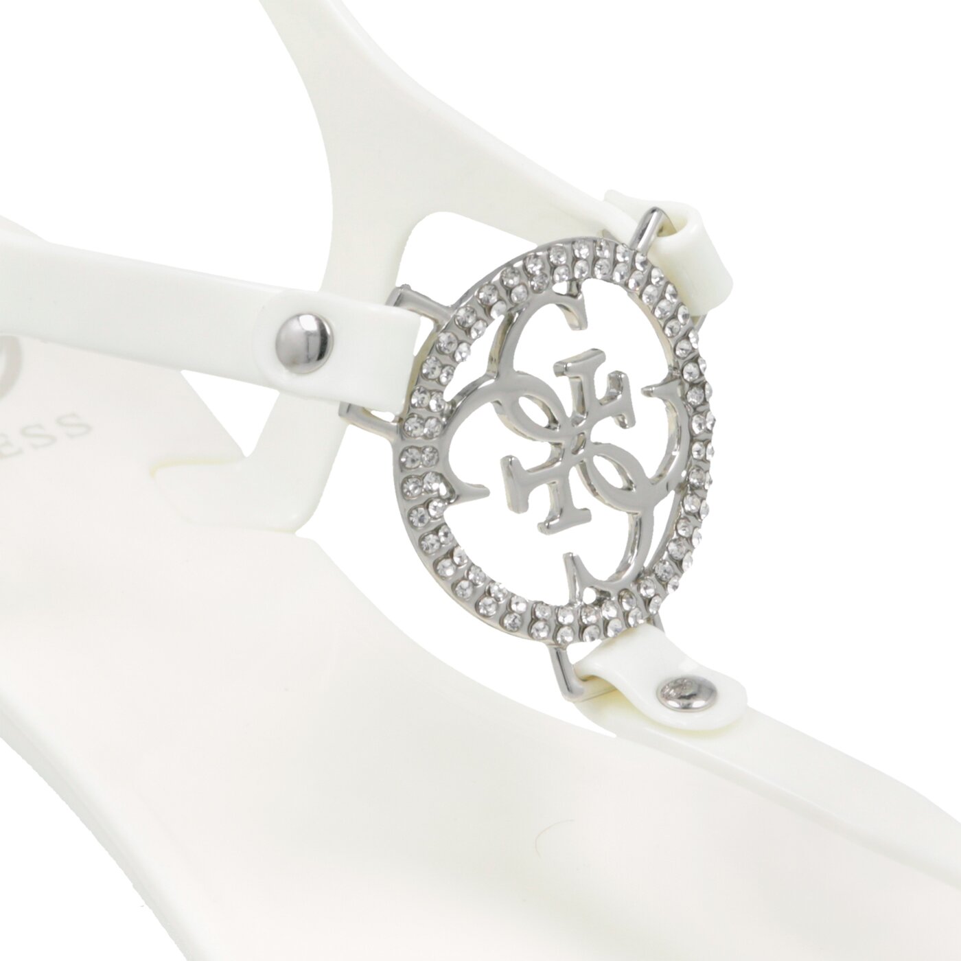 Damskie sandały GUESS JACODE fl6jacrub21white kolor biały