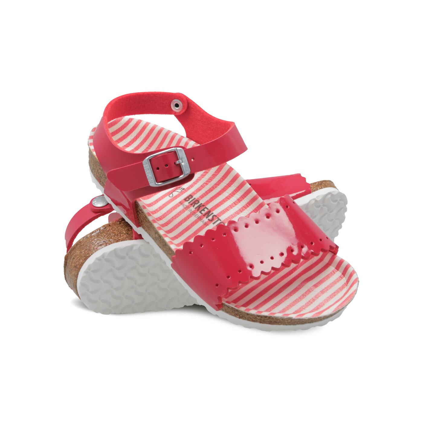 Dziecięce sandały / klapki BIRKENSTOCK MILA NAUTICAL STRIPES RED  1013524 kolor czerwony