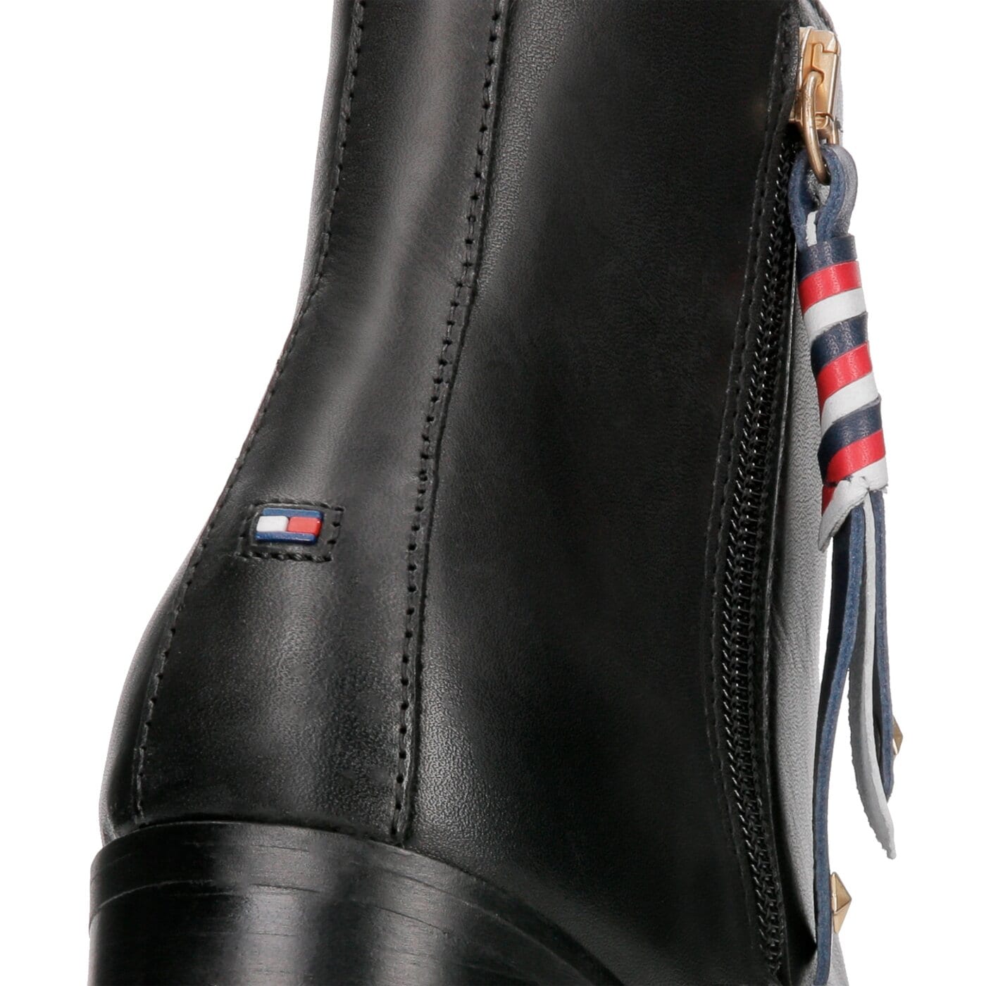 Damskie botki / sztyblety TOMMY HILFIGER CORPORATE TASSEL HEELED BOOT fw0fw03455990 kolor czarny