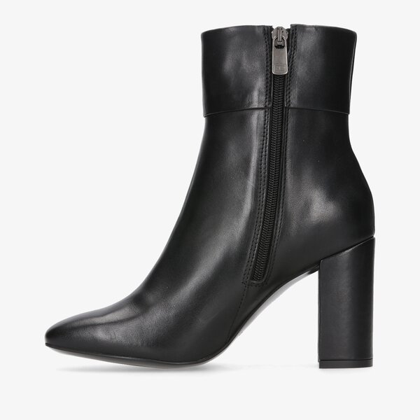 Damskie botki / sztyblety TOMMY HILFIGER TH HARDWARE SQUARE TOE HEEL BOOT fw0fw05999bds kolor czarny