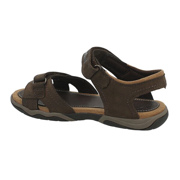 Dziecięce sandały / klapki TIMBERLAND EK OAK BLUFFS LEATHER 2 STRAP 1292a kolor brązowy