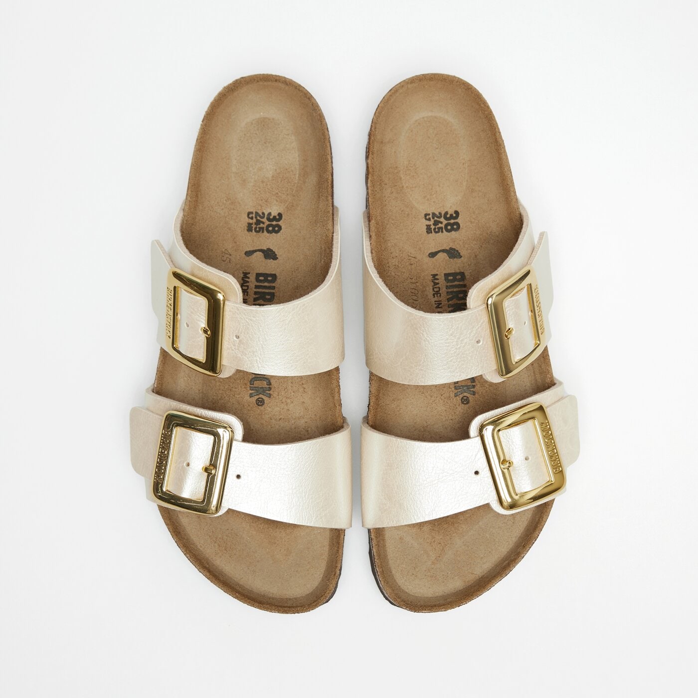 Damskie klapki BIRKENSTOCK SYDNEY CB BF GRACEFUL PEARL WHITE 1029492 kolor biały