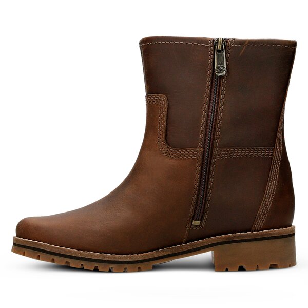 Damskie botki / sztyblety TIMBERLAND MAIN HILL BIKER a1j15 kolor brązowy