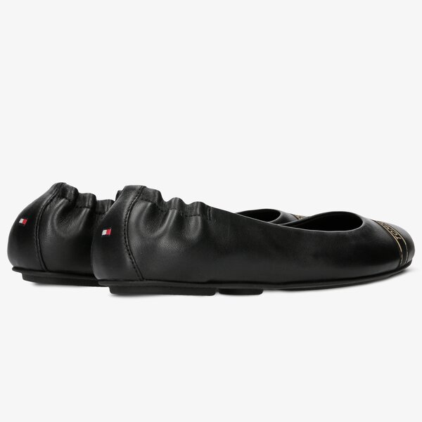 Damskie baleriny (buty) TOMMY HILFIGER FEMININE SATIN DETAIL BALLERINA fw0fw04265990 kolor czarny