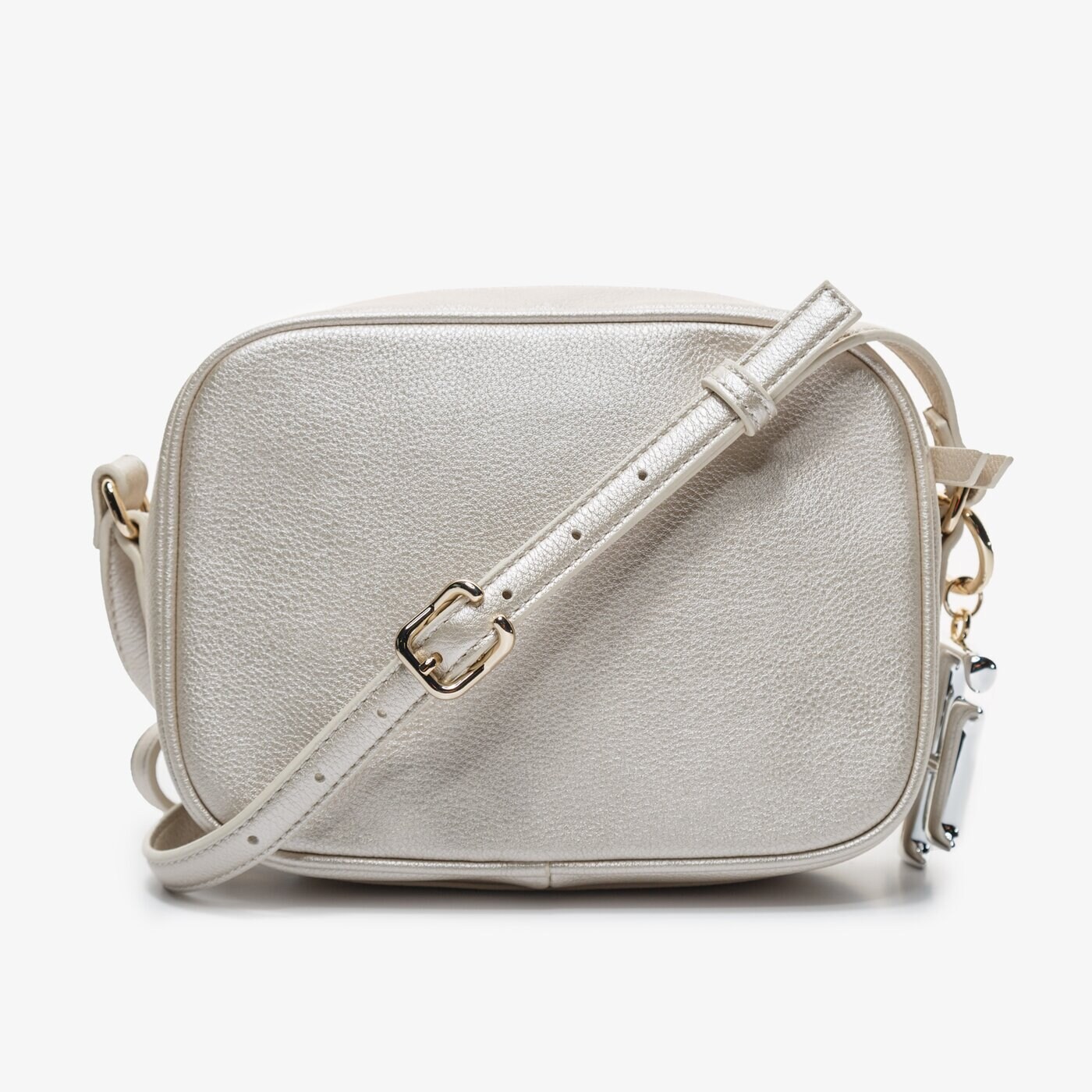 Damska torebka TOMMY HILFIGER TOREBKA CHIC CAMERA BAG METALLIC aw0aw083140k5 kolor srebrny