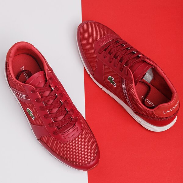 Męskie sneakersy (buty) LACOSTE MENERVA SPORT 120 1 739cma0015dr5 kolor czerwony