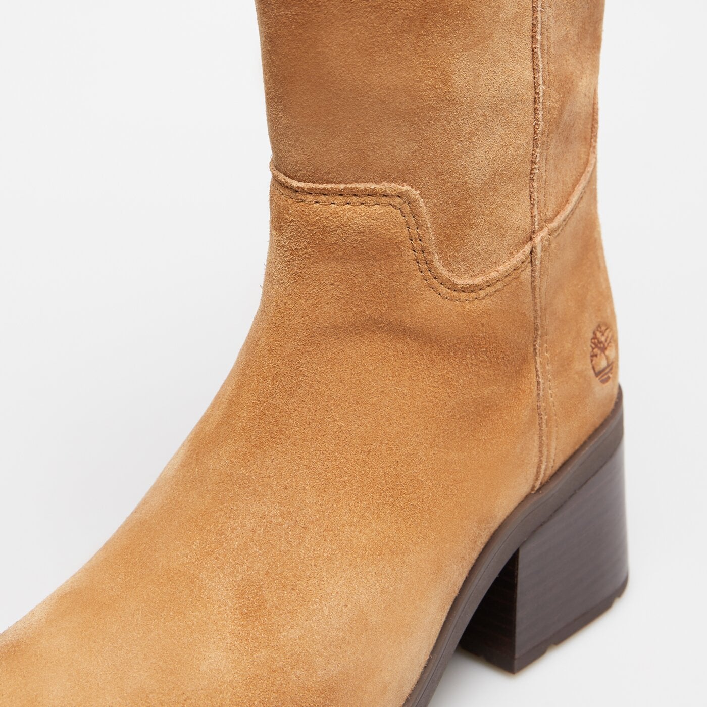 Damskie botki / sztyblety TIMBERLAND BELLEVAUX TALL ZIP UP BOOT tb0a43m8es41 kolor brązowy