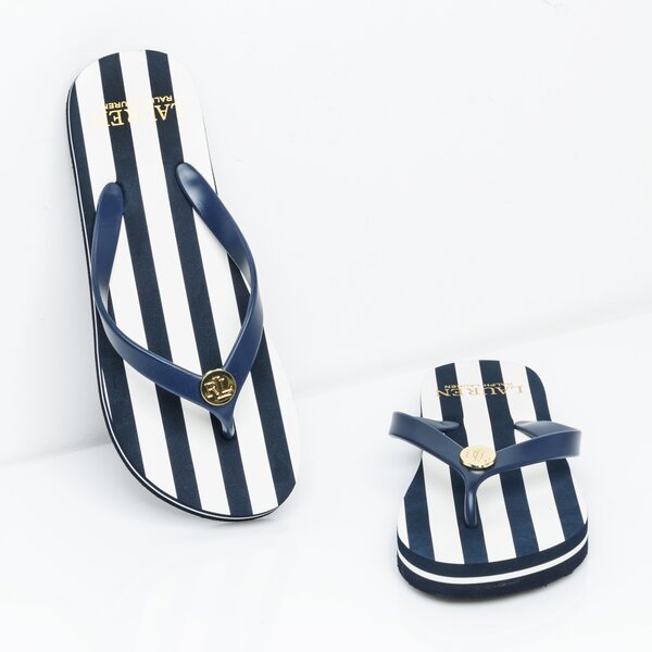 Damskie klapki LAUREN RALPH LAUREN ELISSA II SANDALS CASUAL  802742457001 kolor granatowy