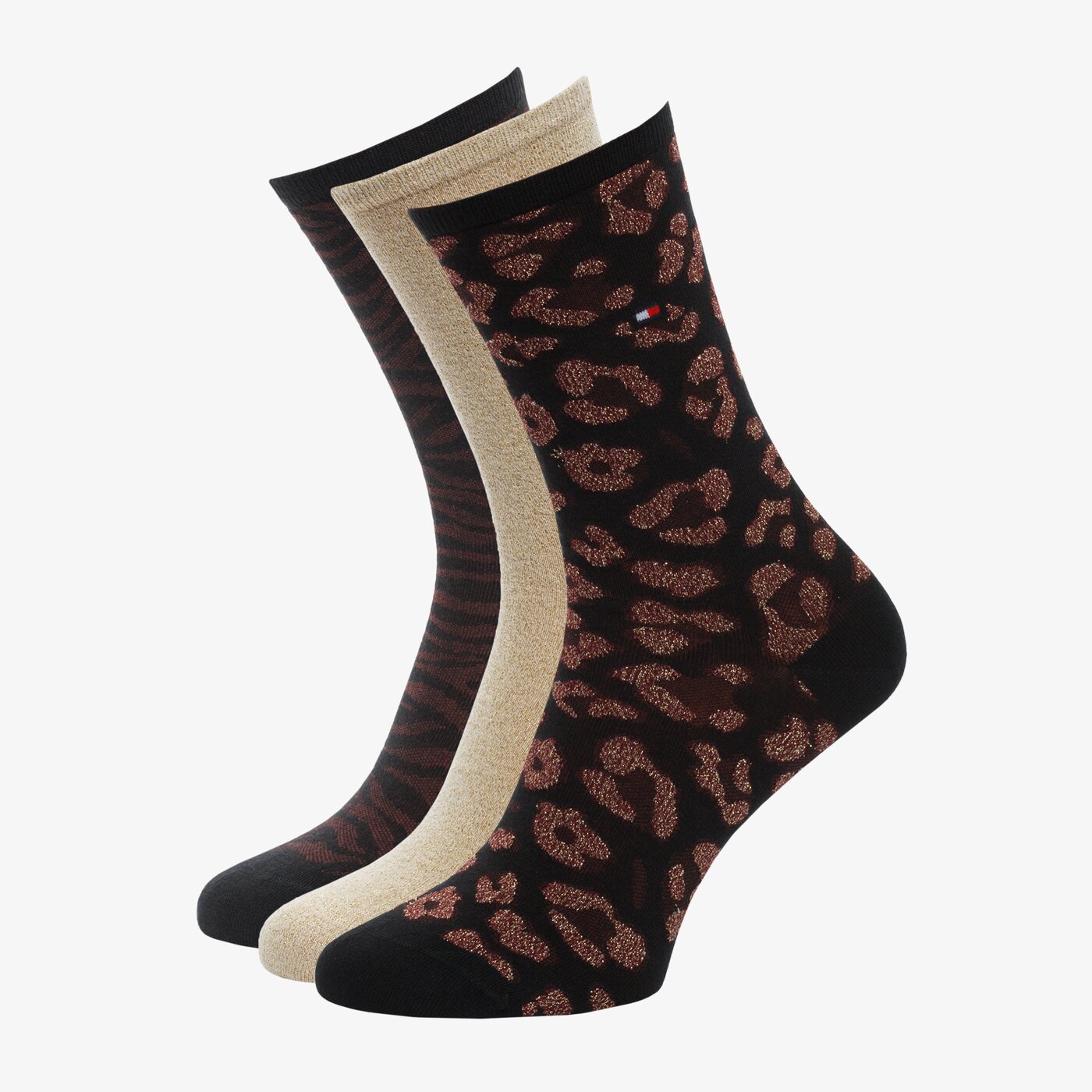 Damskie skarpetki TOMMY HILFIGER SKARPETY GIFTBOX LUREX 3P 35 493012001070035 kolor multicolor