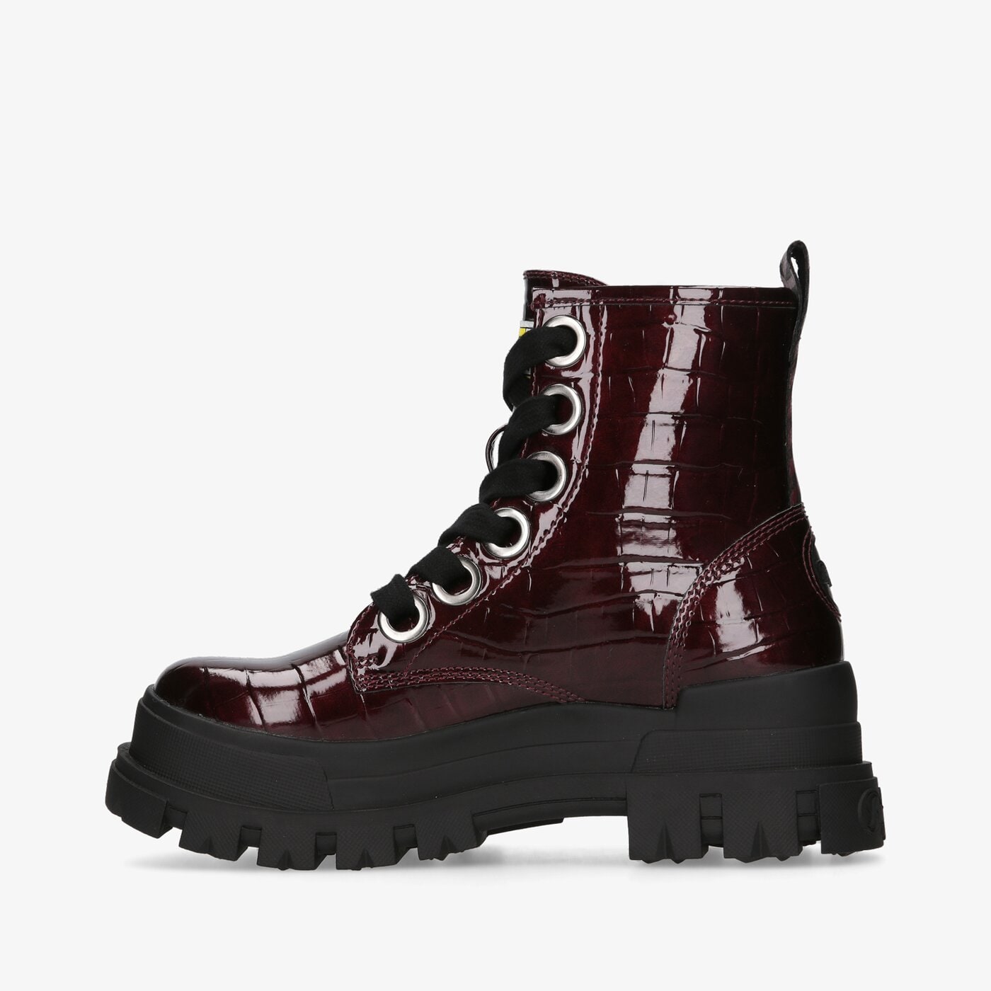 Damskie botki / sztyblety BUFFALO ASPHA LACE UP HI 1622074 kolor bordowy