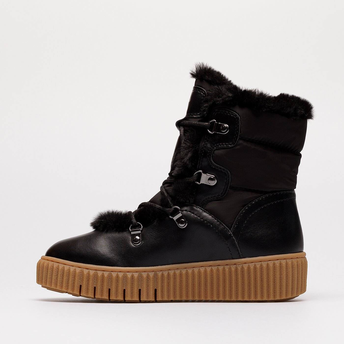 Damskie śniegowce TAMARIS SNOW FUR 1-1-26854-29 001 kolor czarny