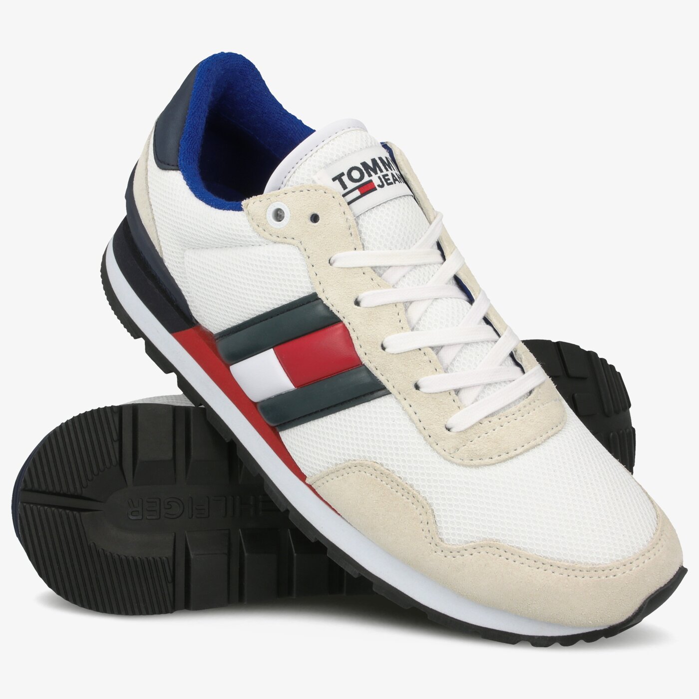 Męskie sneakersy (buty) TOMMY HILFIGER CAUSAL TOMMY JEANS SNEAKER em0em00399ybs kolor biały