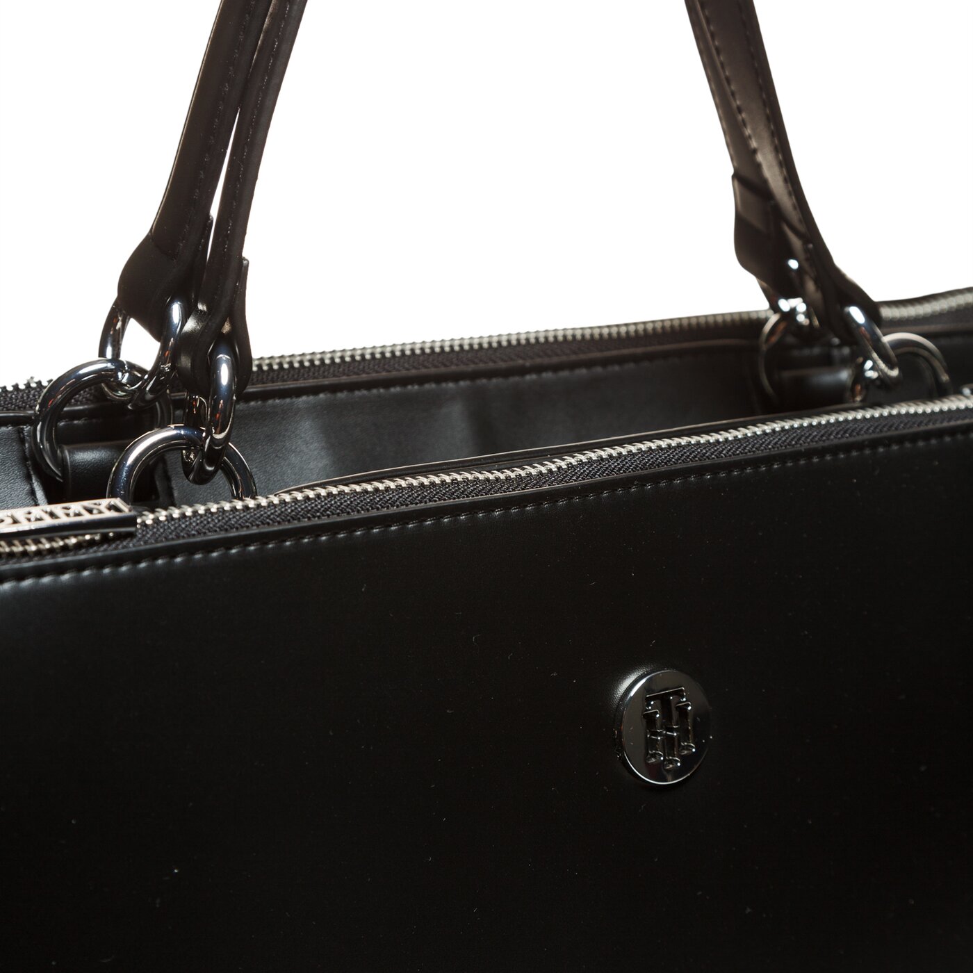 Damska torebka TOMMY HILFIGER TOREBKA EFFORTLESS TOMMY SATCHEL aw0aw05676002 kolor czarny